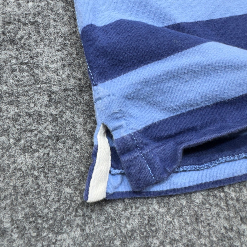 Polo Ralph Lauren Rugby Shirt Boys 6 Blue Striped RL Guide Logo Preppy Class C1 - Picture 7 of 11